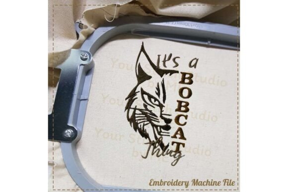 Bobcat Embroidery Design - Mascot School